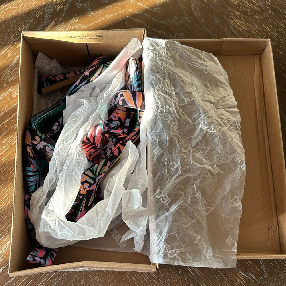 Colorful Floral High Heel Sandals - Picture 15 of 16